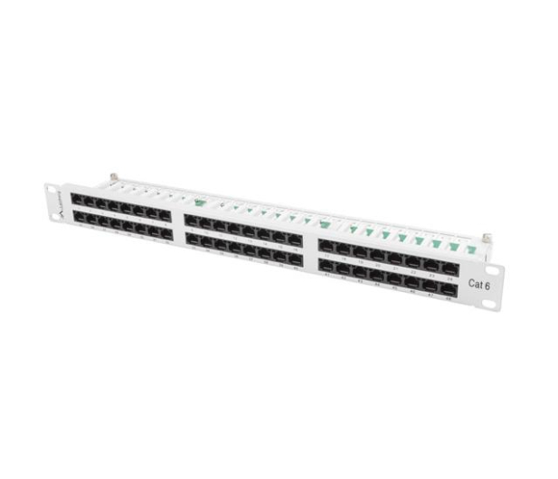 LANBERG Patch Panel 48 Port 1U Kat.6 szary PPU6-1048-S - 457384 - zdjęcie 4
